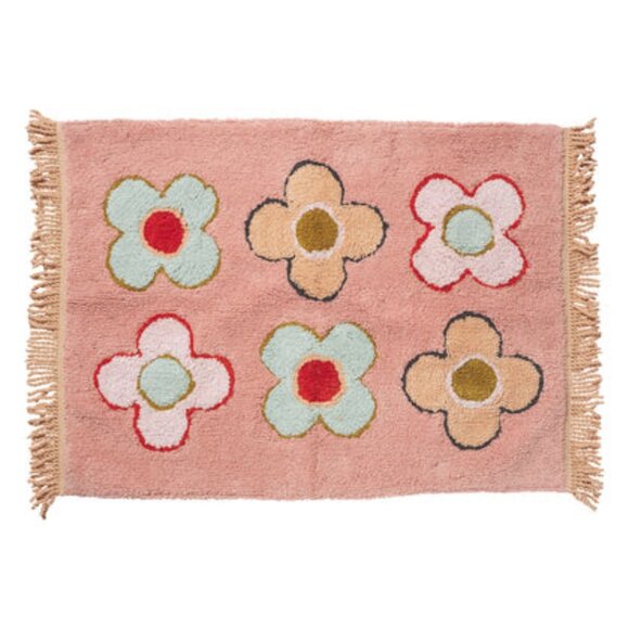 Sage and Clare Cindy Tufted Bath Mat, Floral, Pink - Picture 1 of 4